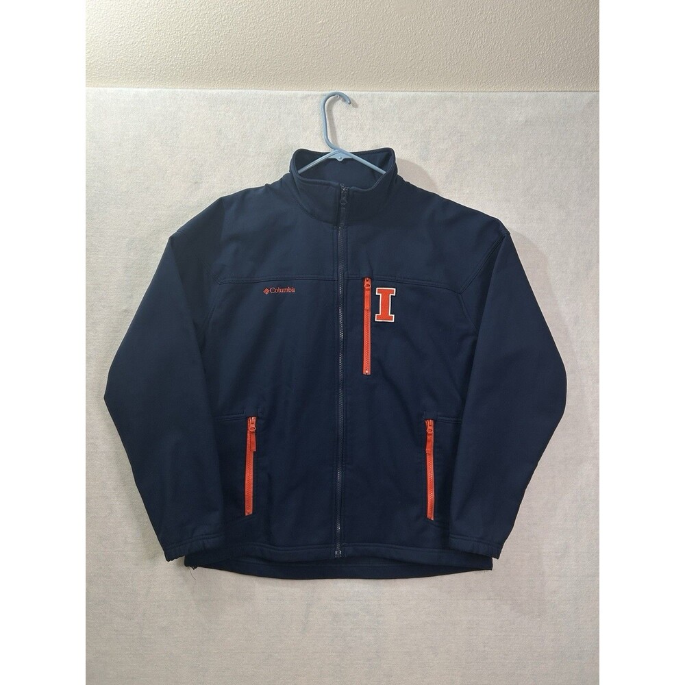 Columbia Give Em 6 Softshell Jacket Illinois Fighting Illini Navy Men Large